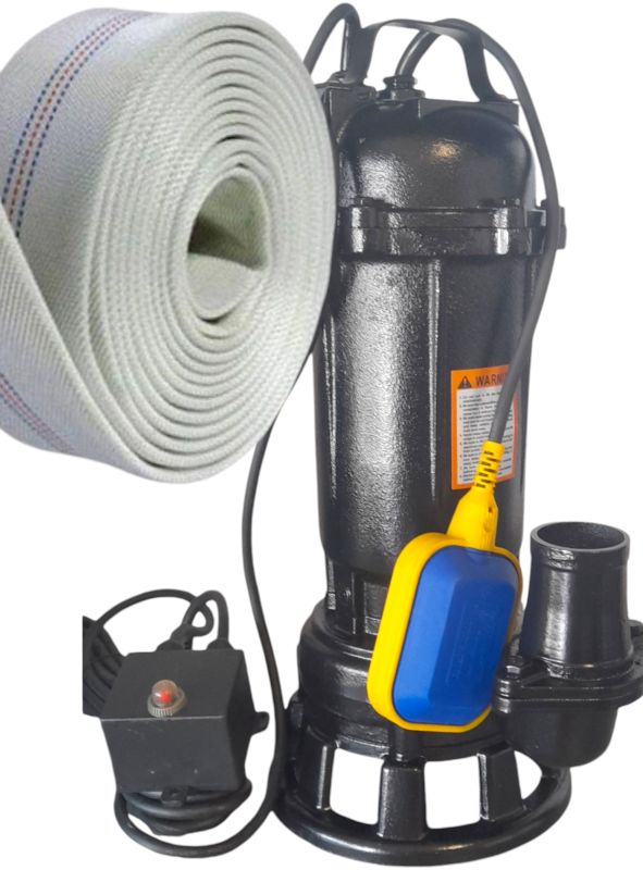 Фекальний дренажний насос із різальним механізмом, ножем 2500 ват, + шланг 10м